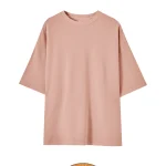 Camiseta Oversize Rosado Salmón 100% Algodón – Ideal para Serigrafía y DTF