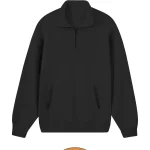 Polo Sweater Oversize negro para Serigrafía y DTF