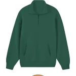 Polo Sweater Oversize Verde Pino para Serigrafía y DTF